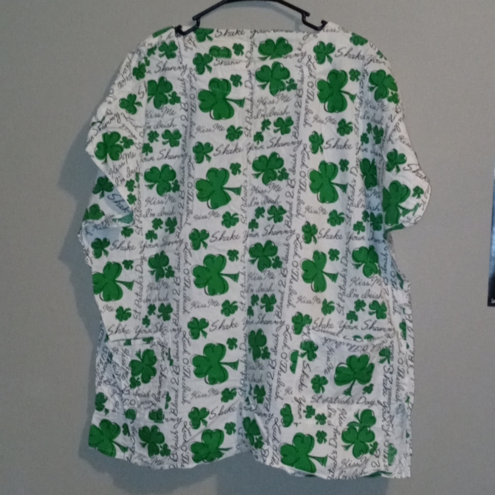 Handmade St.Patricks Day nurse scrub